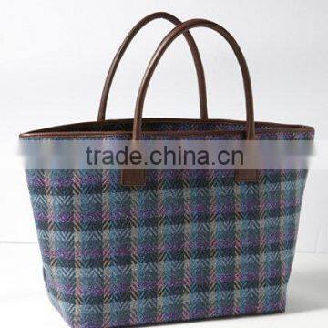 2014 Designer woman handbag Wool Herringbone Tote