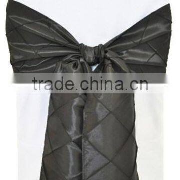 taffeta wedding Pintuck Black Sashes
