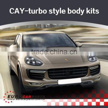 turbo body kits fit for POR-sche for Cayenne style 2015y~ to Turbon style PP front bumper