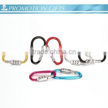 aluminium alloy carabiner with lock colorful promotion carabiner