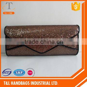 PU evening bag/sparkly clutch bag buy direct from china manufacturer