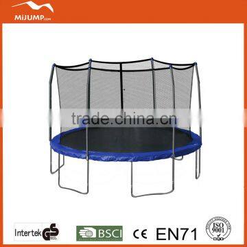 Round Trampoline and Enclosure with Spring Pad