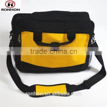 Black and Yellow Practical Garden Tool Bag with Shoulder Strip