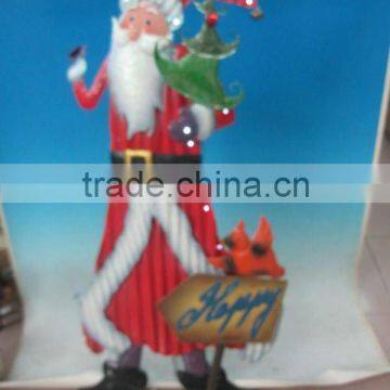 large outdoor metal Christmas santa figurines for christmas decoration