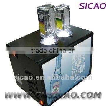 led light branding logo ad shot liquor chiller with low temperature system