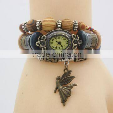 custom oem your own logo women fashion genuine leather bracelet vintage watch