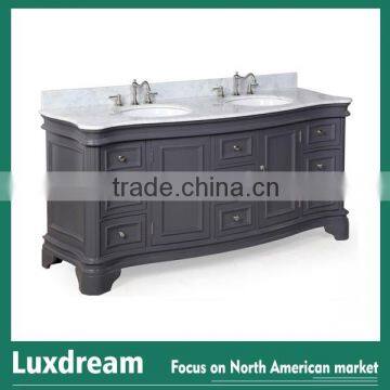 72'' Stunning Classic Bathroom Vanities with Two Undermount Sinks