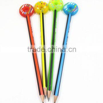 Promotional gift Wholesale Rubber Color PVC 3d Pencil Topper