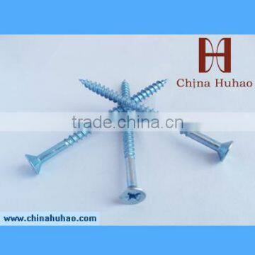 China golden supplier phillips corss flat Csk white zinc stainless zinc chipboard screws to wood