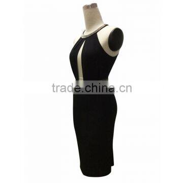 Exquisite Black Jersey Big Size Women Bodycon Dress Day to Night Dresses Wholesale Clothing Online Shopping photo-4