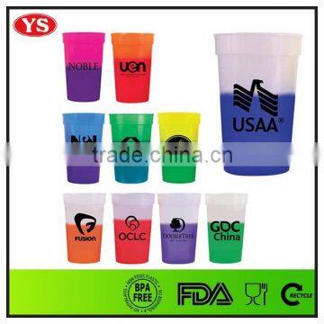 Customized plastic Mood stadium cup 16 oz