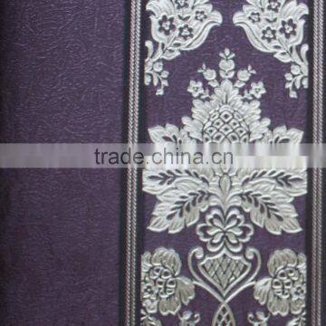 Korea PVC Wallpaper Striped and Floral Designer Wallpaper photo-5