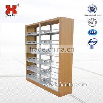 Best Selling School Library Bookshelf/wooden side metal bookshelf