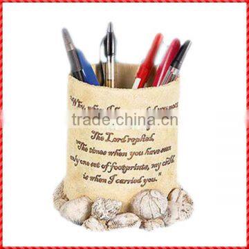 Decorative resin table custom pen stand holder