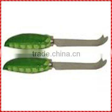 Eco-friendly custom ceramic green turtle small butter knife