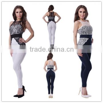 Hot! Hot! Most popular design wholesale fashion sleeveless plus size women jumpsuit 2015