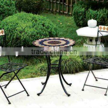 tile top metal table outdoor furniture