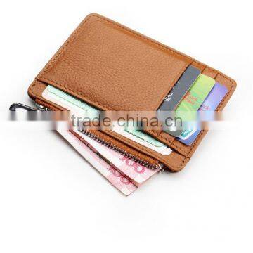 Pebble grain small wallet with card holder
