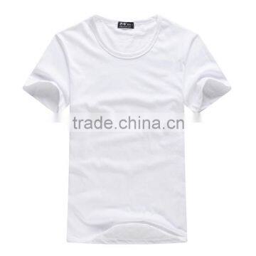 promotional super cheapest 100% cotton O-neck 1 dollar white t shirt