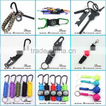 Top Quality Keychain Wholesale Outdoor Paracord Keychain Accessories With Buckle Options