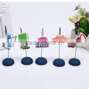 Soft Pvc Name Card Holder Promotion Business Card Memo Clip photo-2