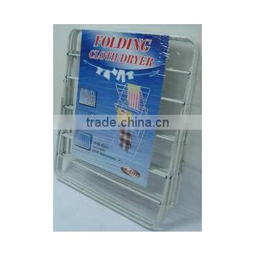 14cm White Color Folding Iron Cloth Dryer in Shrink Wrap With Color Paper