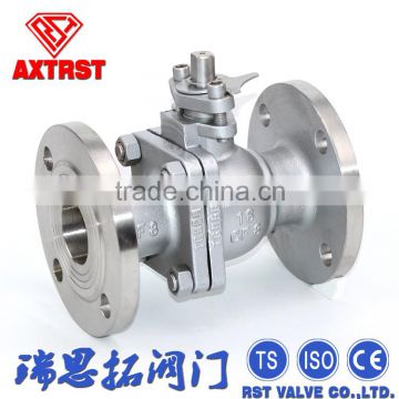 2PC flange normal pressure stainless steel ball valve