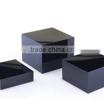 Acrylic Gloss Stacking Display Cubes Nesting with 1 Large, 1 Medium, 1 Small Stand