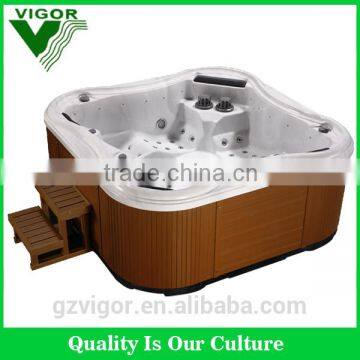 Factory 5 person outdoor spa bathtub with air and whirlpool combo massage function hot tub