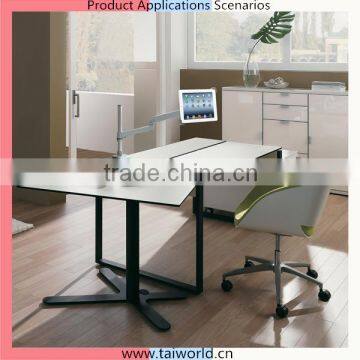 Adjustable tablet stand long arm aluminum table mount