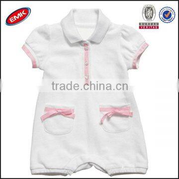 2014 wholesale kids wear solid color cute baby girl rompers