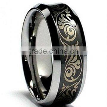 8MM Black Tungsten Carbide Ring, Hot selling man ring