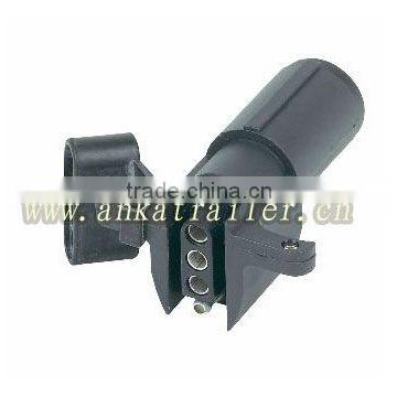 TRAILER ADAPTERS WITH 6 WAY ROUND TO 4 WIRE FLAT PLUG