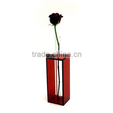 Red Acrylic Flower Vase