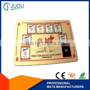 logo custom rubber bar beer mat