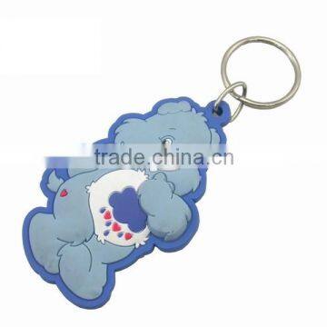 hot sale soft pvc keychain /key ring with cartoon animal