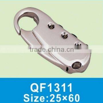 QF1311 hardware lock handbag Combo code lock nickel fashion shape