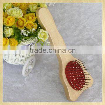 Wooden combs factory in China cute shape hair comb