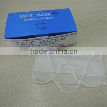 3-ply white disposable non woven face mask for hospital, salon