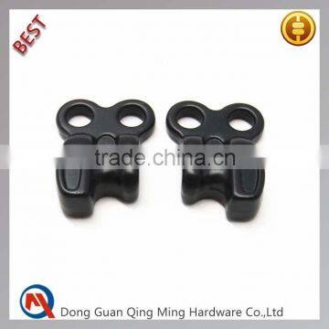 Black Fashion Metal Shoe Loop Hooks With Double Holes