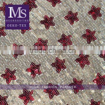 Fashion Spandex indian dresses sequin mesh fabric available in stock