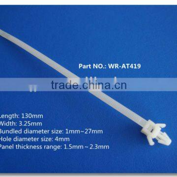 High tensile strength superior self locking push mount nylon cable tie manufacturer