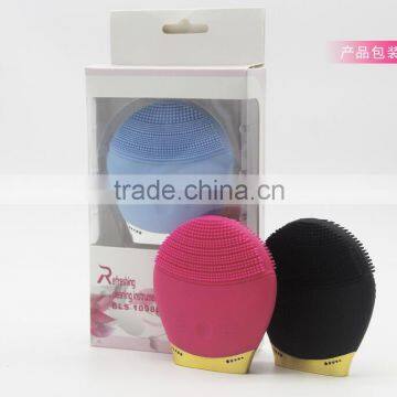 Mini Electric Facial Brush Cleaner Silicone Waterproof Ultrasonic Instrument Facial Skin Care Spa Massager Beauty Tool Device photo-2