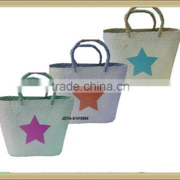 Handmade star print straw bag 2014 fashion straw handbags on sale