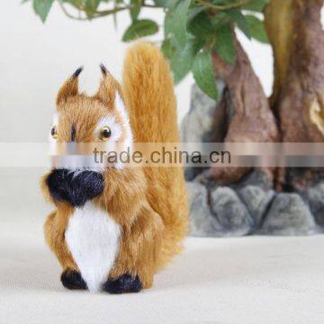 Miniature fake animal toy plastic squirrel for decoration