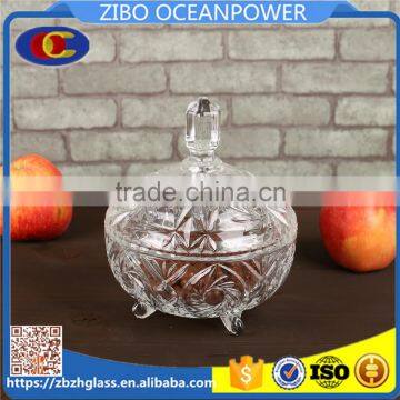 wholesale with lid glass canister/candy jar