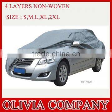 4 layers non woven sun protection car cover