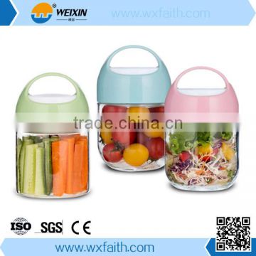 Elemental Kitchen 350ml Portable Glass Salad Storage Dispenser