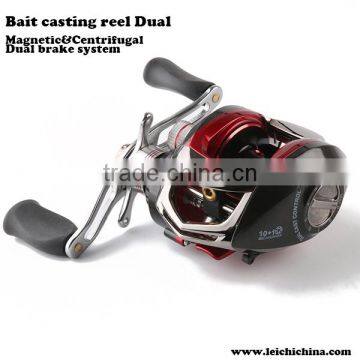 10+1 BB 6.3:1 Dual brake system fishing bait casting reels