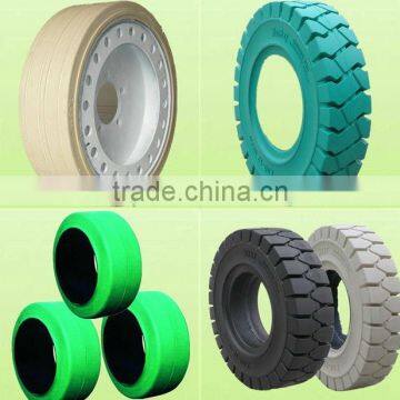 6.00-9 non marking solid tires, solid rubber colorful tires,semi solid tire